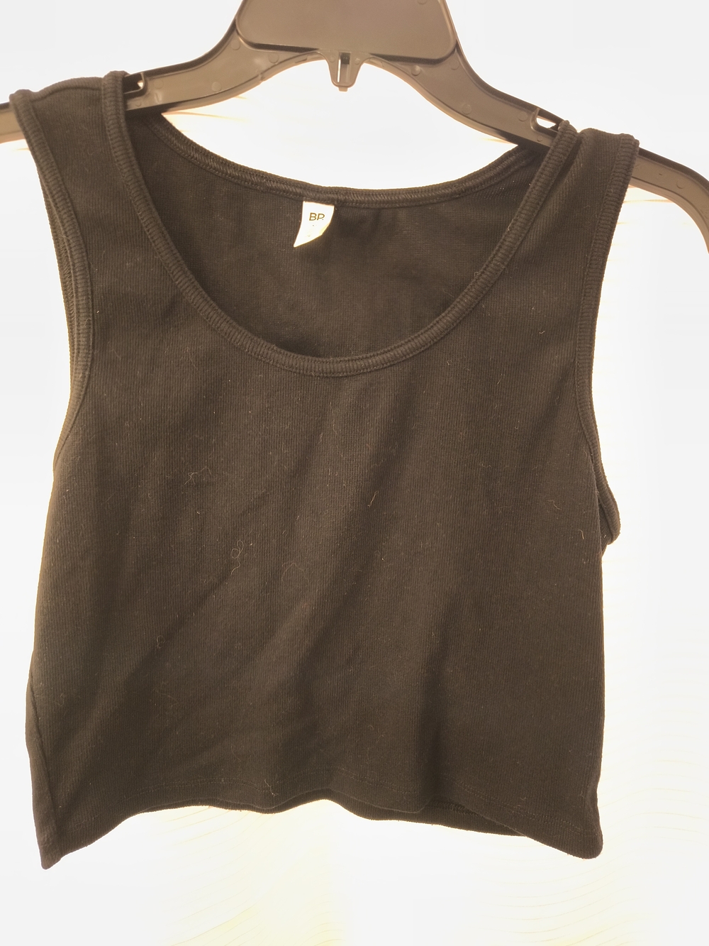 bp Black Ribbed Tank Top for Women